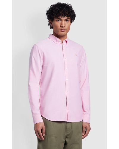 Farah Brewer Long Sleeve Shirt Pink