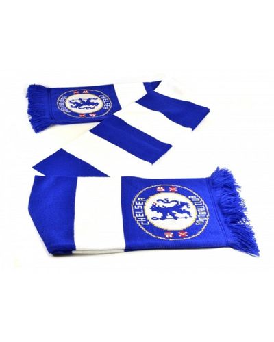 Chelsea Fc Official Football Jacquard Bar Scarf - Blue