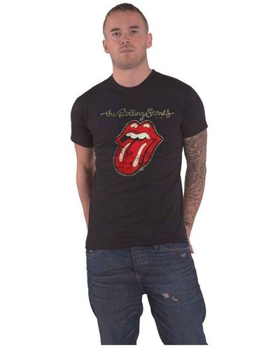 The Rolling Stones Plastered Tongue T-shirt - Blue