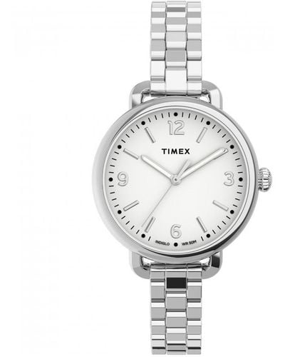 Timex Essential Collection Classic Analogue Quartz Watch - Tw2u60300 - White