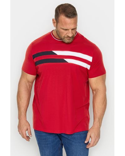 BadRhino Chest Stripe T-shirt - Red