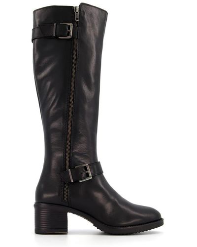 Dune 'tarrow Xx' Leather Knee High Boots - Black