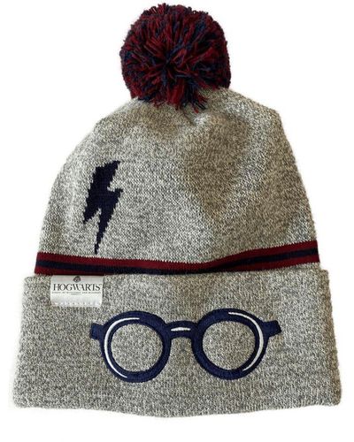 Harry Potter Glasses Pom Pom Beanie - Grey