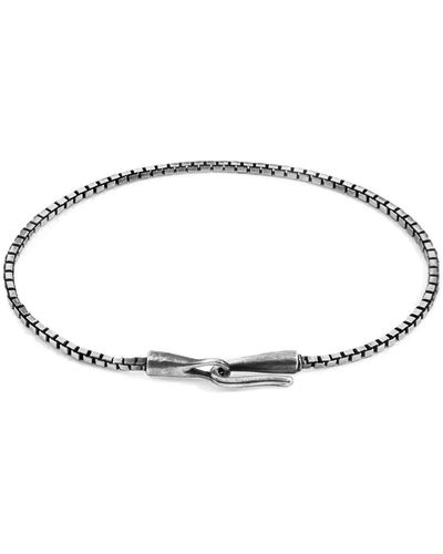 Anchor and Crew Lateen Sail Silver Chain Skinny Bracelet - Metallic