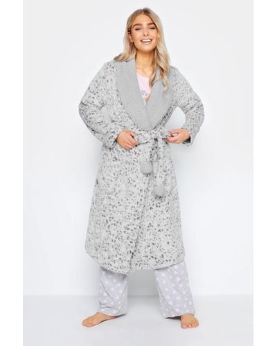 M&CO. Shawl Collar Dressing Gown - White