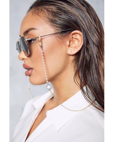 MissPap Pearl Sunglasses Chain - Brown