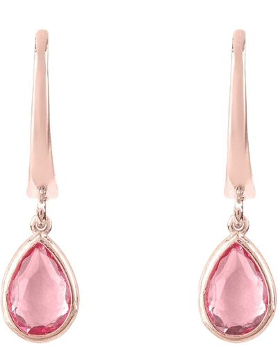 LÁTELITA London Pisa Mini Teardrop Earrings Rosegold Pink Tourmaline