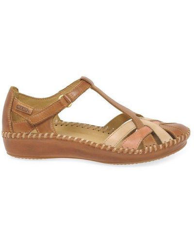 Pikolinos 'vallarta' Woven Leather Sandals - Brown