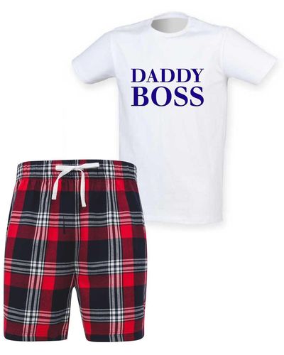 60 SECOND MAKEOVER Daddy Boss Pyjama Set - White