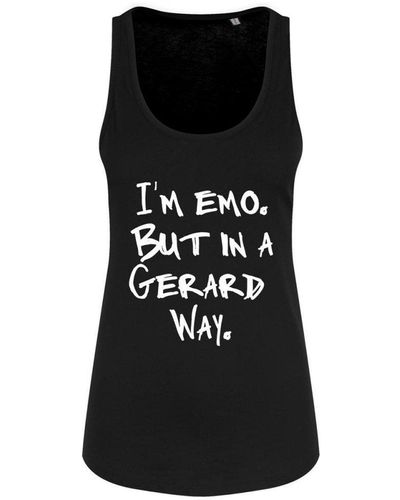 Grindstore Im Emo But In A Gerard Way Vest Top - Black