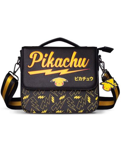 Pokemon Pikachu Shoulder Bag, Medium, Black (mb811534pok)