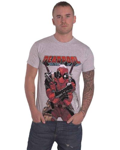Marvel Deadpool Big Print T Shirt - Red