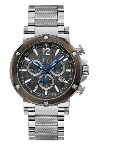 Gc Stainless Steel Luxury Analogue Quartz Watch - Y53006g5mf - Black