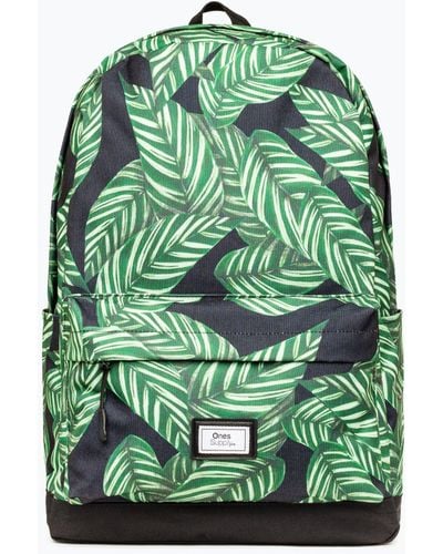 Hype Dark Palm Leave Core Backpack - Green