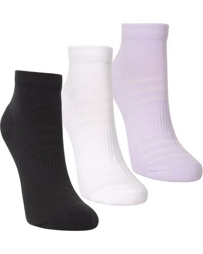 Mountain Warehouse Arch Support Trainer Socks Ankle Length 3 Packs - White