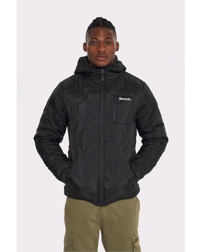 Bench 'scall' Quilted Puffer Jacket - Black