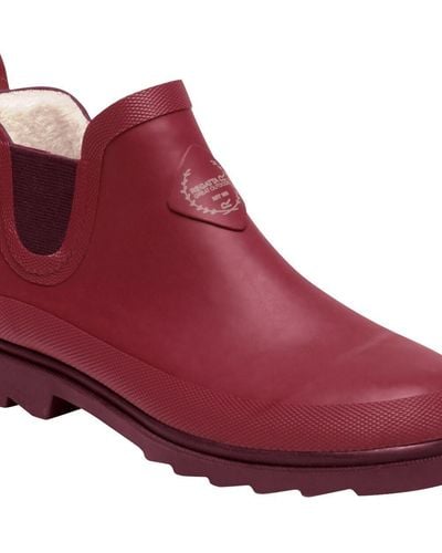 Regatta 'lady Harper' Cosy Ankle Wellington Boots - Red