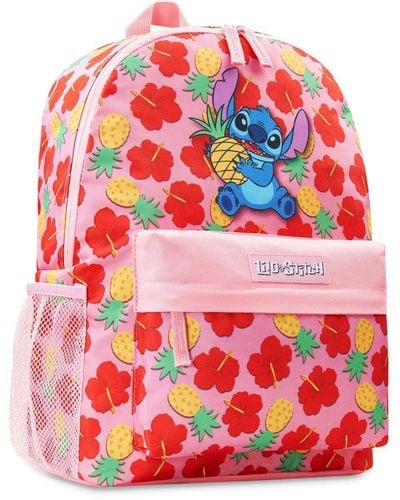 Disney Stitch Girls School Backpacks - Red