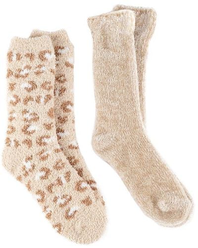 Totes Recycled Chenille Supersoft Bed Socks (twin Pack) - White