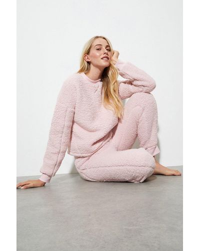 Dorothy Perkins Soft Pink Fleece Sweat And Pant