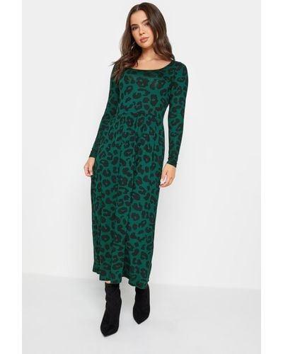 PixieGirl Petite Long Sleeve Midi Dress - Green