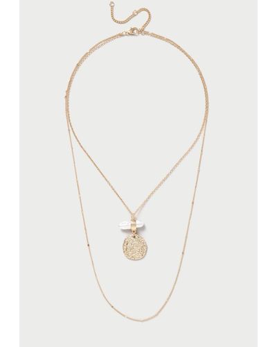 Dorothy Perkins Gold Multi Chain Necklace - White