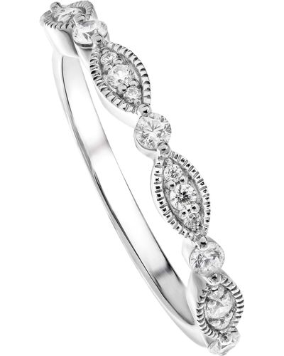 Created Brilliance Florence White Gold Lab Grown Diamond Vintage Inspired Ring