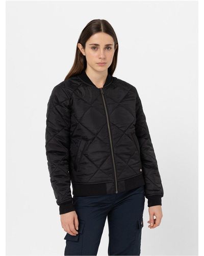 Dickies Quilted Bomber Jacket - Black