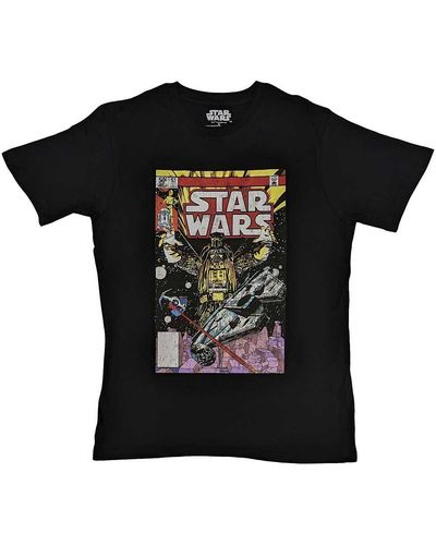 Star Wars Darth Vader Comic T Shirt - Black