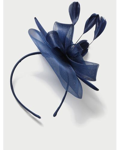 Wallis Mesh Loop Fascinator - Blue