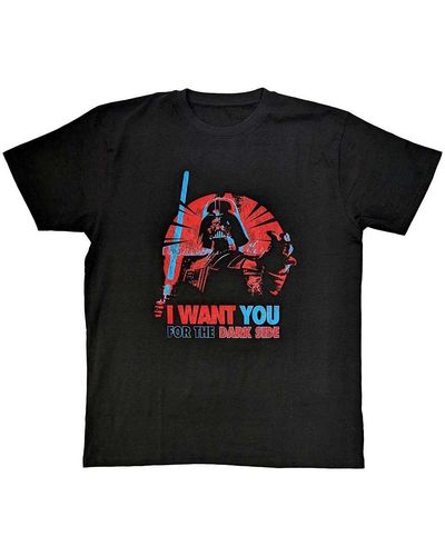 Star Wars Darth Vader I Want You T Shirt - Black