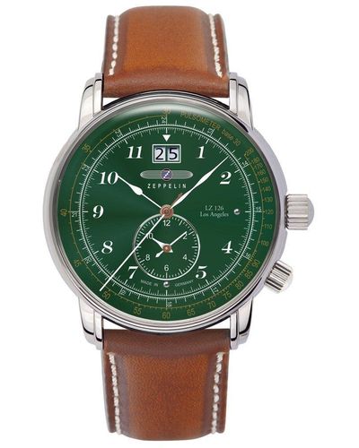 ZEPPELIN Los Angeles Stainless Steel Classic Analogue Quartz Watch - 8644-4 - Green