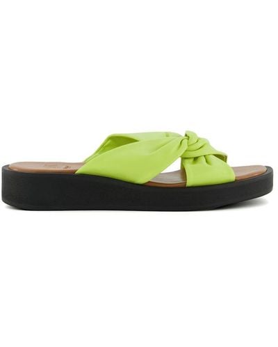Dune 'lizo' Leather Sandals - Green