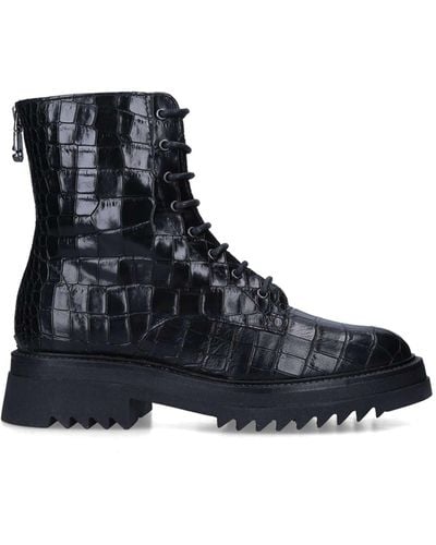 Carvela Kurt Geiger 'strong Lace Up' Leather Boots - Black