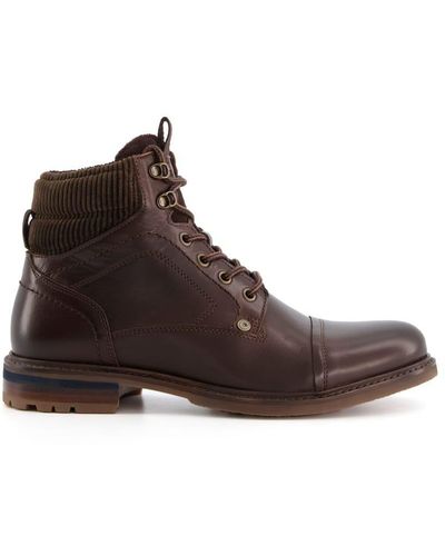 Dune 'candor' Leather Smart Boots - Brown