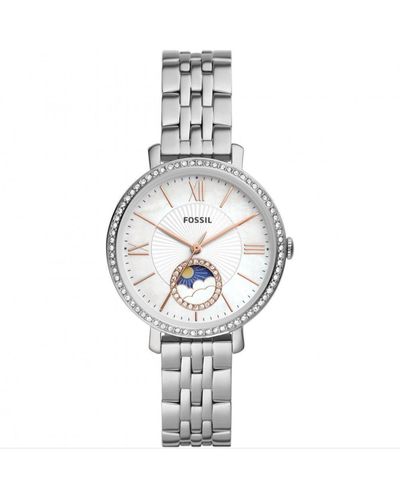 Fossil Jacqueline Stainless Steel Fashion Analogue Quartz Watch - Es5164 - White