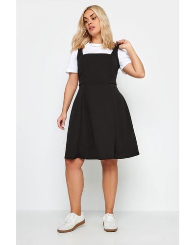 Yours Pinafore Dress - Black