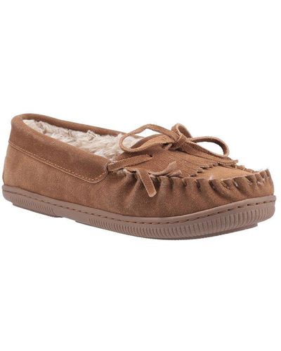 Hush Puppies 'addy' Suede Classic Slippers - Brown