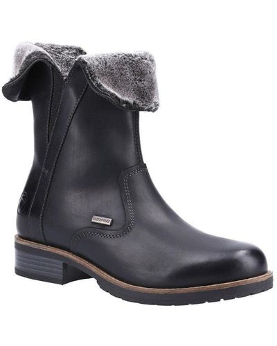 Cotswold 'dursley' Fleece-lined Leather Boots - Black