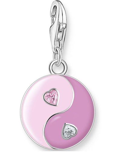 THOMAS SABO Jewellery Pink & Purple Yin & Yang Sterling Silver Charm - 2000-041-7
