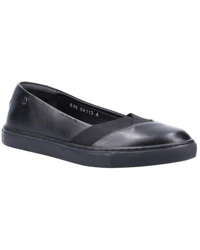 Hush Puppies 'tiffany' Leather And Elastic Slip On Shoes - Blue