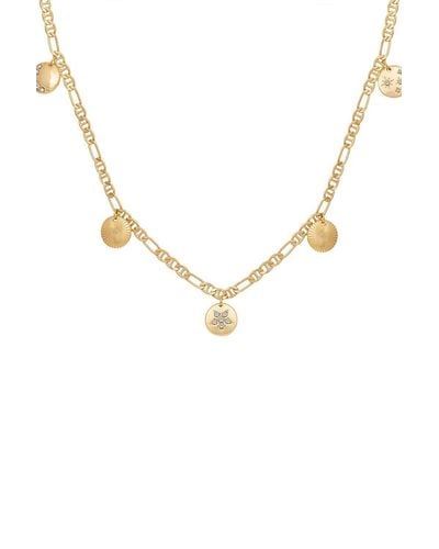 Caramel Jewellery London Gold 'celestial Coin' Charm Necklace - Metallic