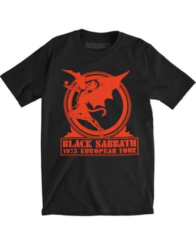 Black Sabbath Europe ́75 T-shirt - Red