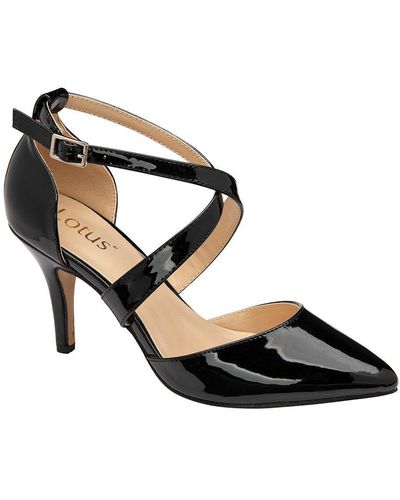 Lotus Black 'comet' Pointed-toe Court Shoes