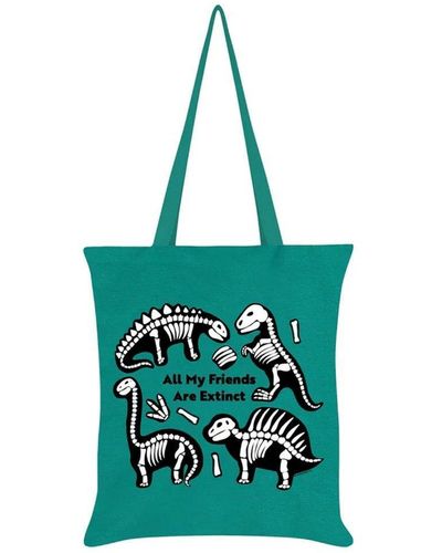 Grindstore All My Friends Are Extinct Tote Bag - Green