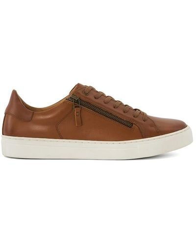 Dune 'tott' Leather Trainers - Brown