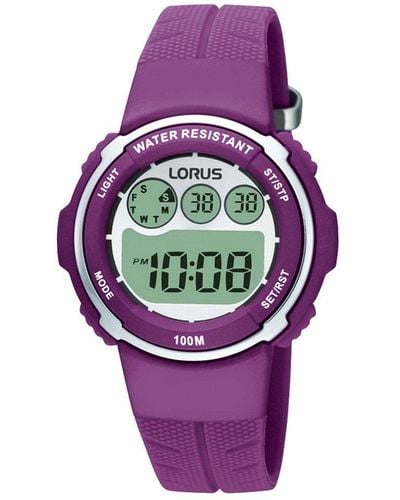 Lorus Plastic/resin Classic Digital Quartz Watch - R2379dx9 - Pink