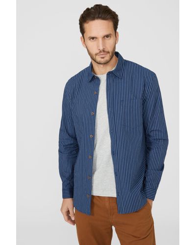 Mantaray Double Stripe Shirt - Blue
