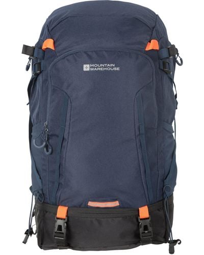 Mountain Warehouse Odyssey Backpack Durable Padded Shoulder Strap Rucksack - 40l - Blue