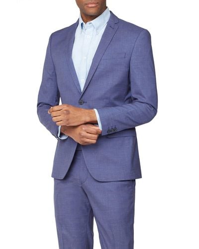 Limehaus Fleck Slim Fit 2 Piece Suit - Blue